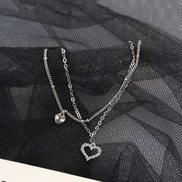 NEW 925 Sterling Silver Diamond Heart Anklet - Picture 2 of 6